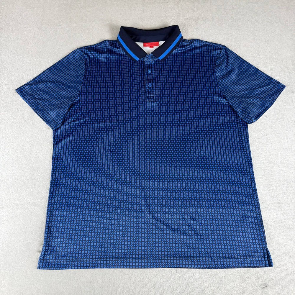 Redvanly Devine Polo Shirt Mens XL Marine Blue Performance Golf $110 New NWOT
